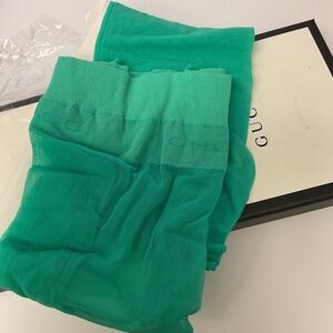 GUCCI WOMENS MOLINA TIGHTS EMERALD GREEN SIZE MEDIUM NWT